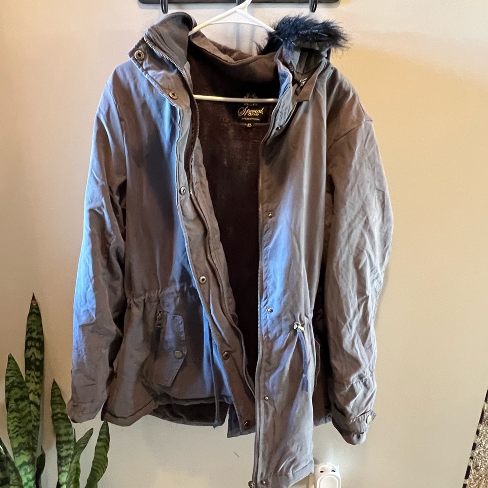 Gray Womens parka new without tags